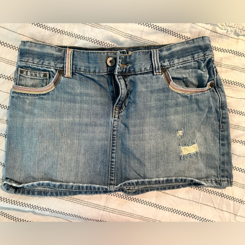 Old Navy Light Blue Denim Skirt